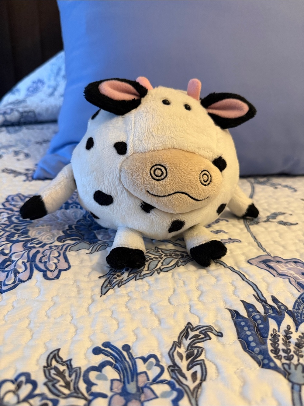Plush Cow Stuffed Animal - White and Black